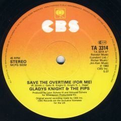 Gladys Knight & The Pips - Gladys Knight & The Pips - Save The Overtime (For Me) - CBS