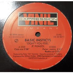 Basic Instincts - Basic Instincts - Don't You Feel - Vinil Expression