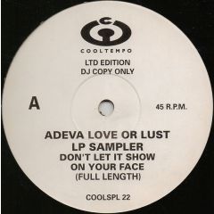 Adeva - Adeva Love Or Lust LP Sampler - Cooltempo