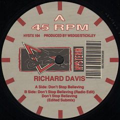 Richard Davies - Richard Davies - Don't Stop Believing - Hysteria 