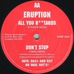 Eruption - Eruption - All You B**Tards - Impact