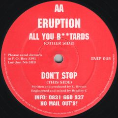 Eruption - Eruption - All You B**Tards - Impact
