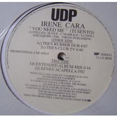 Irene Cara - Irene Cara - You Need Me (Ti Sento) - UDP
