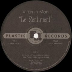 Vitamin Man - Le Sentiment - Plastik Records