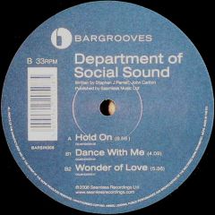 Department Of Social Sound - Department Of Social Sound - Hold On - Seamless Bargrooves