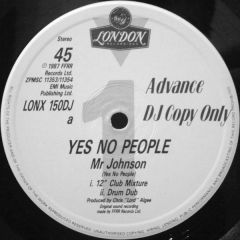 Yes No People - Yes No People - The Adventures Of Mr Johnson - London Records