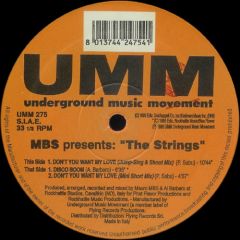 Mbs Presents - Mbs Presents - The Strings - UMM