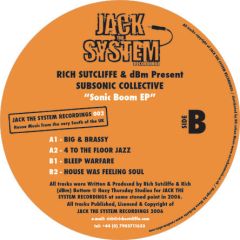 Rich Sutcliffe & Dbm - Rich Sutcliffe & Dbm - Sonic Boom EP - Jack The System