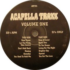Acapella Traxx - Acapella Traxx - Volume One - Acapella's