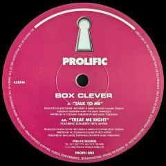 Mj Cole (Box Clever) - Mj Cole (Box Clever) - Talk To Me / Treat Me Right - Prolific