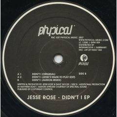 Jesse Rose - Jesse Rose - Didn't I EP - Get Physical