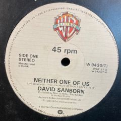 David Sanborn - David Sanborn - Neither One Of Us - WEA Records