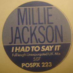 Millie Jackson - Millie Jackson - I Had To Say It - Polydor