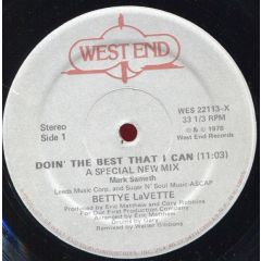 Bettye Lavette - Bettye Lavette - Doin' The Best That I Can - West End