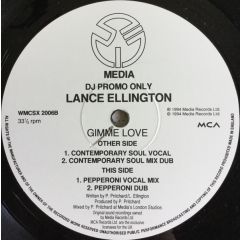 Lance Ellington - Lance Ellington - Gimme Love - Media
