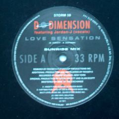 D Dimensions Ft Jordan J - D Dimensions Ft Jordan J - Love Sensation - Vinyl Solution