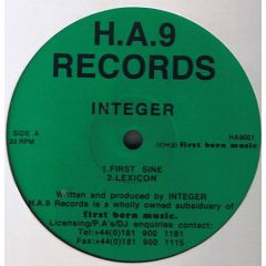 Integer - Integer - First Sine - H.A. 9 Records