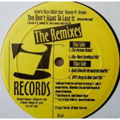 Gruv'N Disco Affair - Gruv'N Disco Affair - You Don't Want To Lose It (Remixes) - I! Records