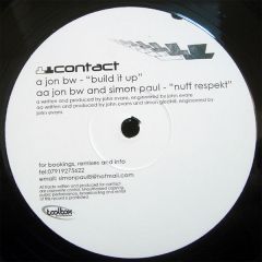 Jon Bw - Jon Bw - Build It Up - Contact Recordings