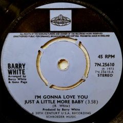 Barry White - Barry White - I'm Gonna Love You Just A Little More Baby - Pye International