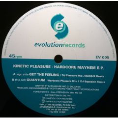 Kinetic Pleasure - Kinetic Pleasure - Hardcore Mayhem EP - Evolution Records