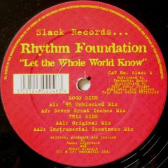 Rhythm Foundation - Rhythm Foundation - Let The Whole World Know - Slack Records