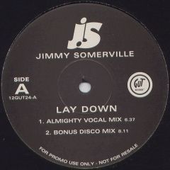 Jimmy Somerville - Jimmy Somerville - Lay Down - Gut Records