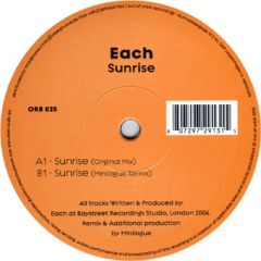 Each - Each - Sunrise - Out Of Orbit