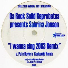 Sabrina Johnston Vs Pete Doyle - Sabrina Johnston Vs Pete Doyle - I Wanna Sing 2003 - Bb 8