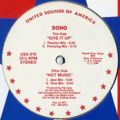 Soho - Soho - Hot Music / Give It Up - United Sounds