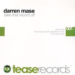 Darren Mase - Darren Mase - Take That Record Off (White Vinyl) - Tease Records 1