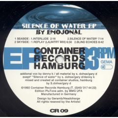 Emojonal - Emojonal - Silence Of Water EP - Container Records Hamburg