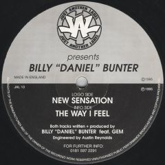 Billy Daniel Bunter - Billy Daniel Bunter - New Sensation - Just Another Label