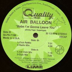 Air Balloon - Air Balloon - Babe I'm Gonna Leave You - 	Quality Music