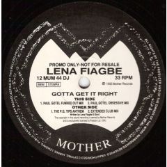 Lena Fiagbe - Lena Fiagbe - Gotta Get It Right - Mother Records