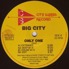 Big City - Big City - Only One - City Sleeps Records