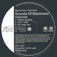 Sounds Of Blackness - Sounds Of Blackness - Optimistic / Testify - A&M