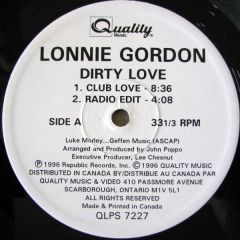 Lonnie Gordon - Lonnie Gordon - Dirty Love - Quality Music