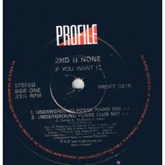 2nd Ii None - 2nd Ii None - If You Want It (Remixes) - Profile Records