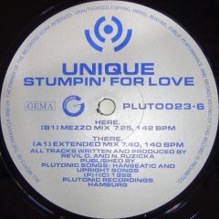 Unique - Unique - Stumpin For Love - Plutonic Recordings