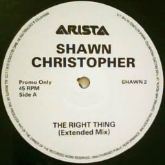 Shawn Christopher - Shawn Christopher - The Right Thing - Arista