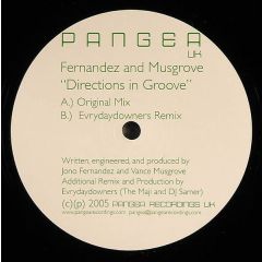 Fernandez & Musgrove - Fernandez & Musgrove - Directions In Groove - Pangea