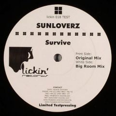 Sunloverz Feat. Nicole Tyler - Sunloverz Feat. Nicole Tyler - Survive - Lickin' Records
