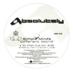 Simple Minds - Simple Minds - Different World (2007 Remixes) - Absolutely Records 6