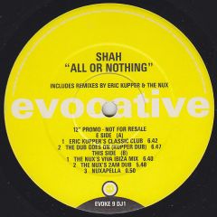 Shah - Shah - All Or Nothing - Evocative
