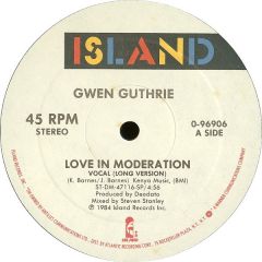 Gwen Guthrie - Gwen Guthrie - Love In Moderation - Island