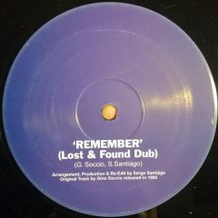 Gino Soccio - Gino Soccio - Remember / The Visitors (Serge Santiago Edits) - Arcobaleno Edit