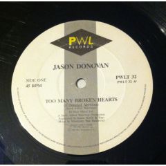 Jason Donovan - Jason Donovan - Too Many Broken Hearts - Pwl Records