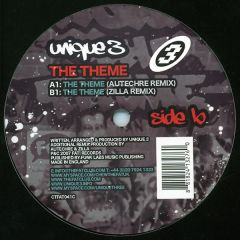 Unique 3 - Unique 3 - The Theme (Autechre/Zilla Remixes) (Red Vinyl) - FAT