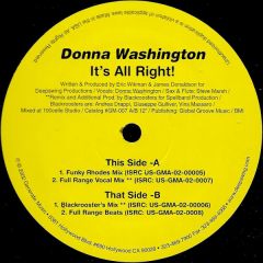 Donna Washington - Donna Washington - It's All Right - Generate Music